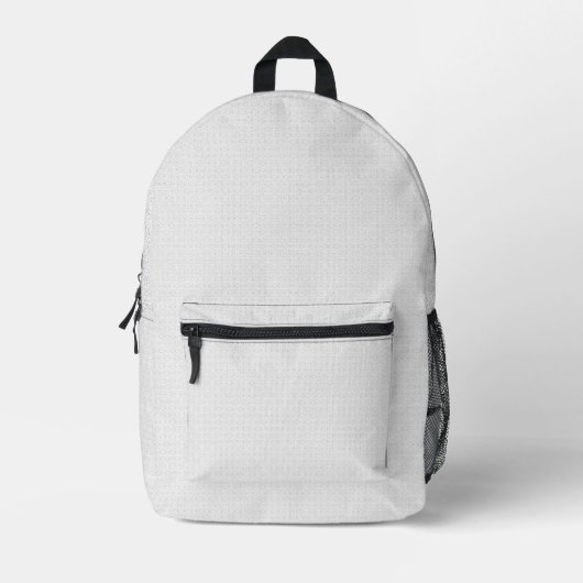 Luxe witte monogrammap set bedrukte rugzak (Voorkant)