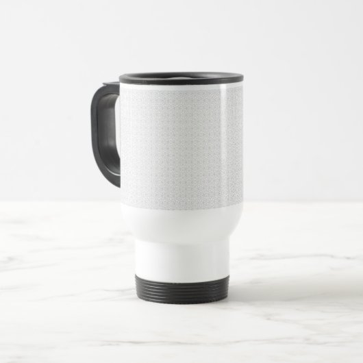 Luxe witte monogrammap set reisbeker (Voorkant links)