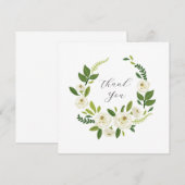 Luxe Witte Roos Bloemstuk Lijst Bedankkaart (Voorkant / Achterkant)