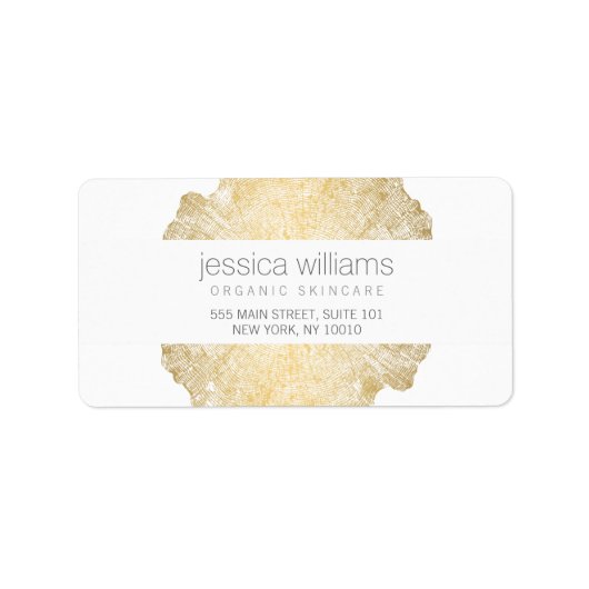 Luxe Wood-effect Art Etiket (Voorkant)