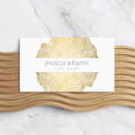 Luxe Wood Effet Art<br><div class="desc">Un faux motif d'art en bois d'or est combiné avec votre nom ou nom d'entreprise pour une esthétique élégante sur ce beau modèle de carte de visite. Design © 1201AM CREATIVE.</div>