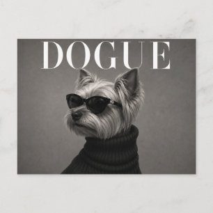 Luxe Yorkie-hondportret Briefkaart