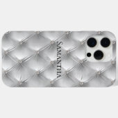 Luxe Zacht Grijs Faux Velvet Case-Mate iPhone Case (Achterkant (horizontaal))
