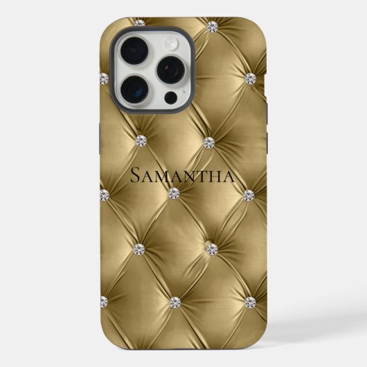 Luxe Zacht Warm Goud Faux Velvet iPhone Hoesje (Achterkant)