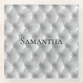 Luxe zachte grijze nepvacht glazen onderzetter