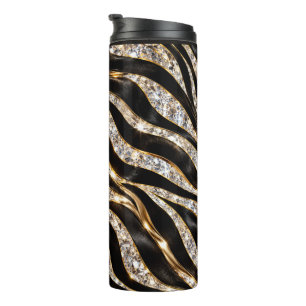 Luxe Zebra Kristal Dierenprint Thermosbeker