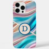 Luxe zijde monogram Case-Mate iPhone case (Achterkant)