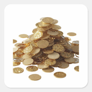 Luxe Zilver GEMS OF SUCCESS Cadeausticker Vierkante Sticker