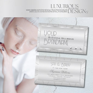 Luxe zilver met en Diamonds Creatief Visitekaartje