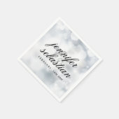 Luxe Zilveren bokeh BRUILOFT MONOGRAM Servet (Hoek)