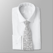 Luxe Zilveren Glitter Sparkles Sequins bruiloft Stropdas (Gebonden)