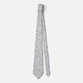 Luxe Zilveren Glitter Sparkles Sequins bruiloft Stropdas (Voorkant)