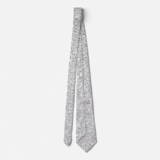 Luxe Zilveren Glitter Sparkles Sequins bruiloft Stropdas (Achterkant)