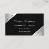 Luxe Zilveren Gradient Shimmery Professional Visitekaartje (Achterkant)