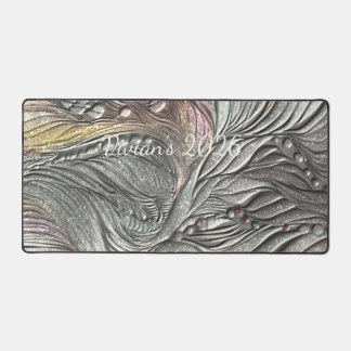Luxe Zilveren Metallic Bladeren bureaumat