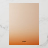 Luxe zonsondergang bruiloft folie uitnodiging (Achterkant)