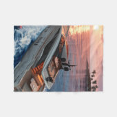 Luxe Zonsondergang Zeil Fleece Deken (Voorkant (Horizontaal))