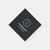 Luxe Zwart Bedrijf Branded Evenement Promotie Logo Servet (Hoek)
