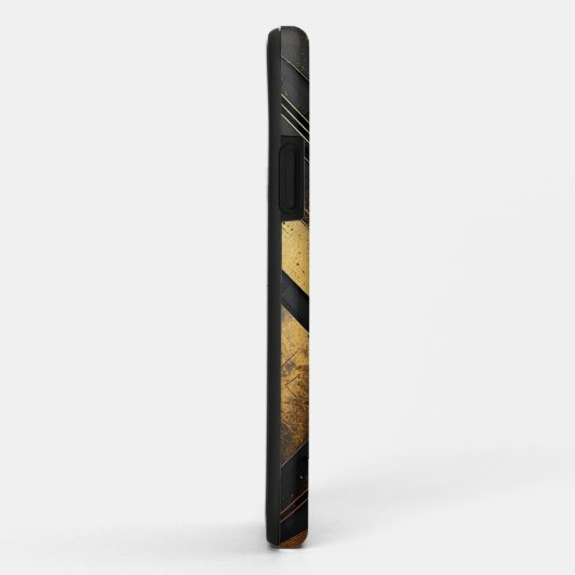 Luxe zwart en goud Abstracte geometrische Case-Mate iPhone Case (Achterkant/rechts)