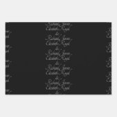 Luxe zwart en goud bruiloft thema Elegant Inpakpapier Vel (Voorkant 3)