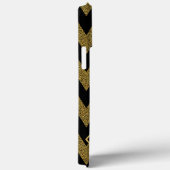 Luxe zwart en goud Chevron patroon Case-Mate iPhone Case (Achterkant / Rechts)