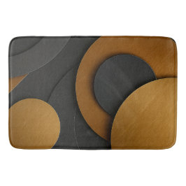 Luxe zwart en goud geometrisch abstract ontwerp badmat