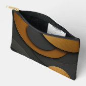 Luxe zwart en goud geometrisch abstract ontwerp etui (Open)