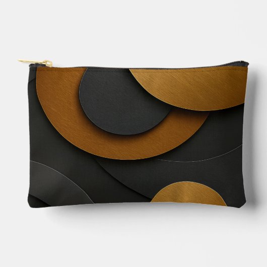 Luxe zwart en goud geometrisch abstract ontwerp etui (Voorkant)