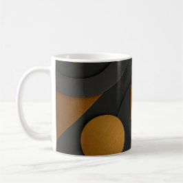 Luxe zwart en goud geometrisch abstract ontwerp koffiemok