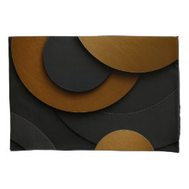 Luxe zwart en goud geometrisch abstract ontwerp kussensloop