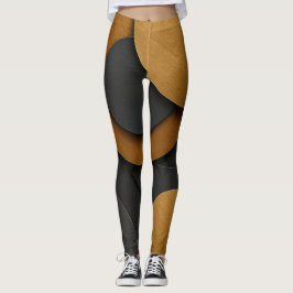 Luxe zwart en goud geometrisch abstract ontwerp leggings