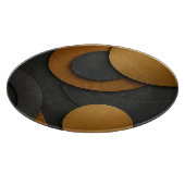 Luxe zwart en goud geometrisch abstract ontwerp snijplank (Hoek)