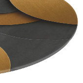 Luxe zwart en goud geometrisch abstract ontwerp snijplank (Hoek)