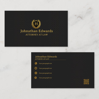 Luxe zwart en goud professional | elegant visitekaartje