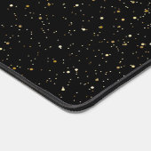 Luxe Zwart en goud sparkles patroon monogram Bureaumat (Hoek)