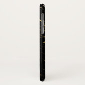Luxe zwart en goudmarmer Case-Mate iPhone case (Achterkant/links)