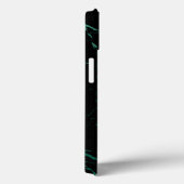 Luxe zwart en groene marmer Case-Mate iPhone case (Achterkant / Rechts)
