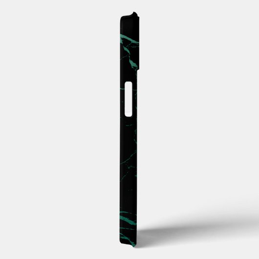 Luxe zwart en groene marmer Case-Mate iPhone case (Achterkant / Rechts)