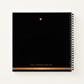 Luxe zwart en pastel roze bloemenschets boek (Achterkant)