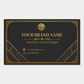 Luxe Zwart Goud Doos Zegel Sticker
