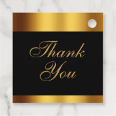 Luxe zwart goud grens bruiloft dank u bedankjes labels (Achterkant)
