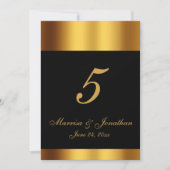 Luxe Zwart Goud Kalligrafie Border Tafel (Voorkant)