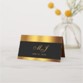 Luxe zwart goud kalligrafie bruiloft (Achterkant)