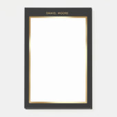 Luxe Zwart & Goud Lijst Modern Minimalist Post-it® Notes (Voorkant)