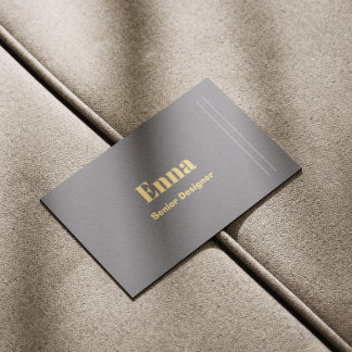 Luxe Zwart & Goud Minimalistisch Professioneel Visitekaartje