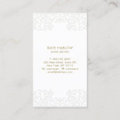 Luxe Zwart  Goud Monogram Visitekaartje (Achterkant)