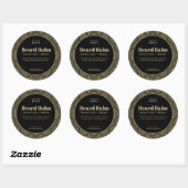Luxe Zwart & Goud rond productetiket Ronde Sticker (Vel)