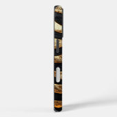 Luxe Zwart & Goud Zebra Strepen Telefoonhoes Case-Mate iPhone Case (Achterkant / Rechts)