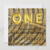 Luxe Zwart Gouden Disco Foto Verjaardag Kaart (Voorkant)