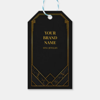 Luxe Zwart Gouden Sieraden Cadeaubordje Cadeaulabel